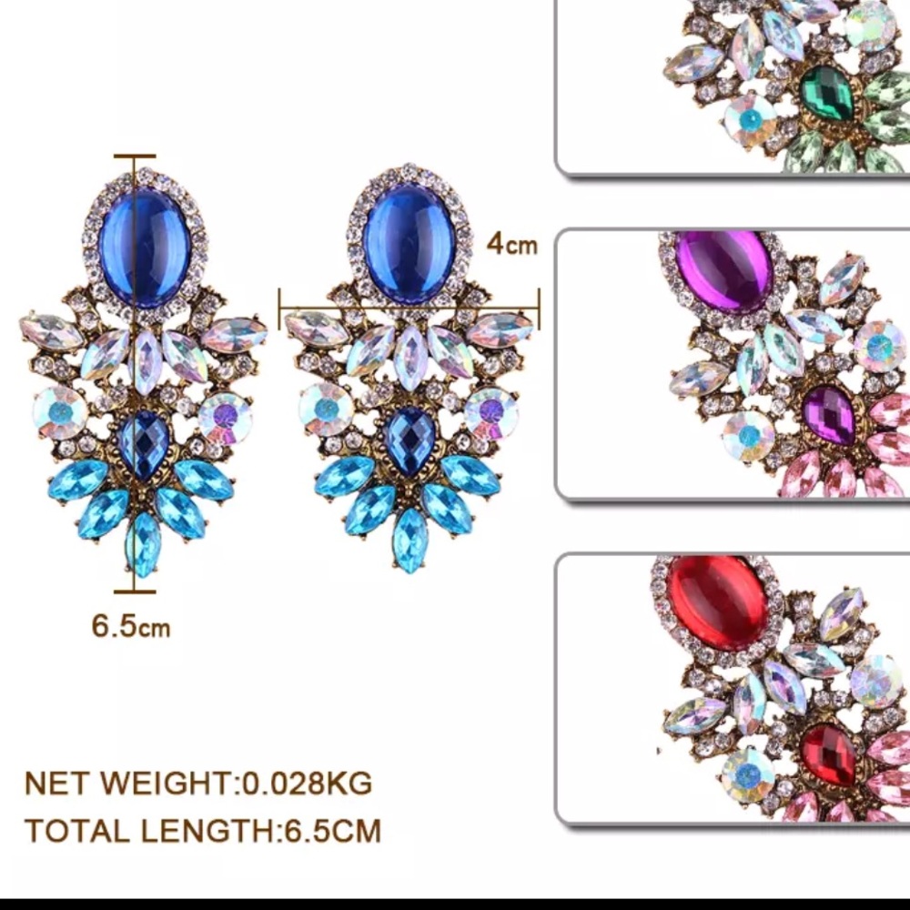 Stunning White Royalty Jewels Crystal Drop Earring - Picture 4 of 4